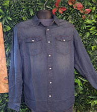 Load image into Gallery viewer, Long sleeved denim shirt
