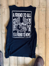 Load image into Gallery viewer, ‘A friend to all’ black vest
